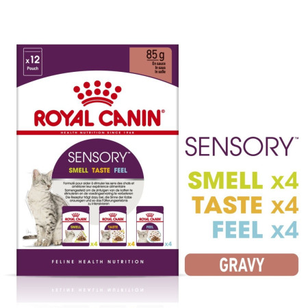 Royal Canin Sensory Adult Wet Cat Food in Gravy Variety Pack